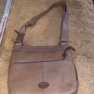 Fossil Brown Leather Crossbody Bag